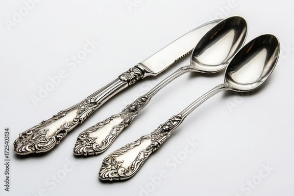 Obraz antique cutlery set