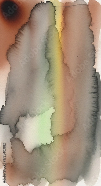 Obraz Abstract watercolor background with earthy tones and soft washes