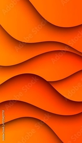 Fototapeta Elegant Minimalist Abstract Background Featuring Subtle Curves in Warm Toned Orange for Design