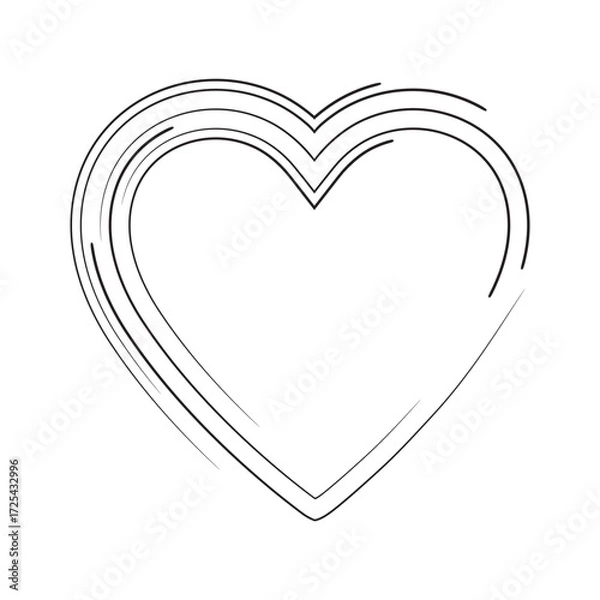 Fototapeta Abstract heart shape design element.