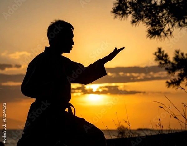 Obraz 武術に励む人物