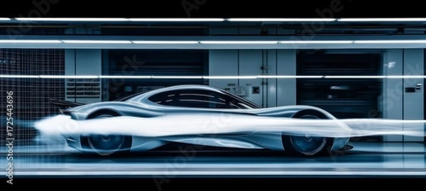 Fototapeta Automotive Engineering Exploring Aerodynamics, Fluid Dynamics, and Vehicle Testing Techniques