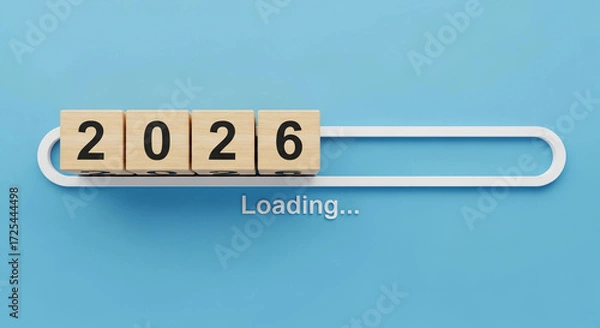 Obraz 2026 Loading Bar, Future Progress Concept