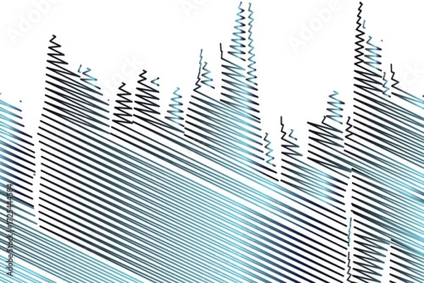 Fototapeta Vector art of abstract blue and gray lines on