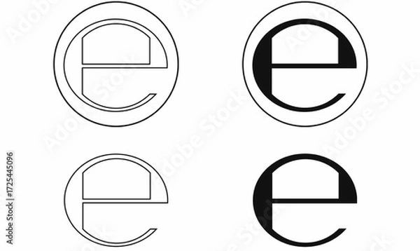 Fototapeta Estimated sign symbol outline and silhouette variations.Vector icon set for design, label, law use,packaging mark for weight and volume compliance.