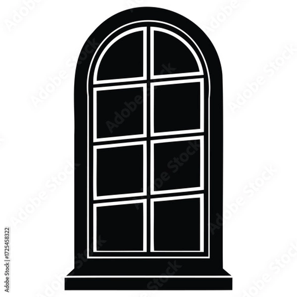 Obraz Classic Window Silhouette Design