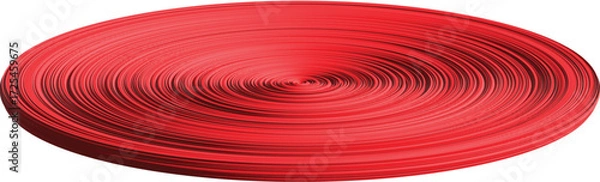 Fototapeta Swirling concentric circles feature vibrant red, soft yellow, and pastel pink hues