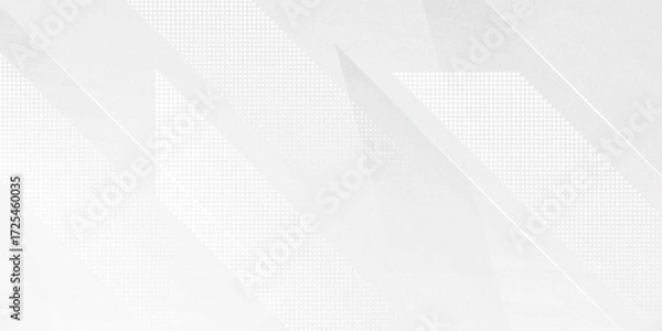 Fototapeta Modern White Abstract Geometric Background with Clean Minimal Design