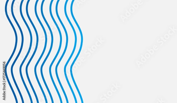 Obraz Rippling Waves of Aqua: A graceful dance of flowing waves in shades of aqua blue, each curve whispering of fluidity and movement. Capturing the essence of the ocean's breath