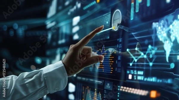 Obraz The Future of Corporate Strategy: Utilizing Interactive Touch Screen Technology for Human-Led Big Data Analysis