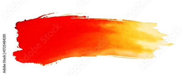 Fototapeta Vector beautiful abstract paint stroke watercolor splash isolated background