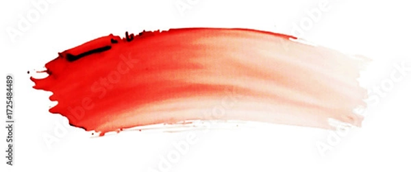 Fototapeta Vector beautiful abstract paint stroke watercolor splash isolated background