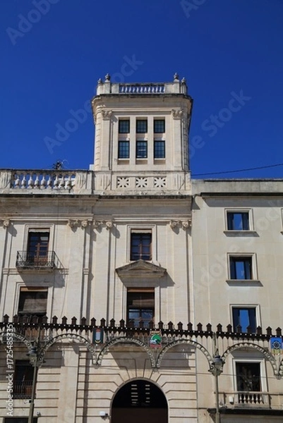 Obraz Alcoy Town Hall - Ajuntament d'Alcoi in Valencian language. Town in Valencian Community in Spain. Sunny weather day.