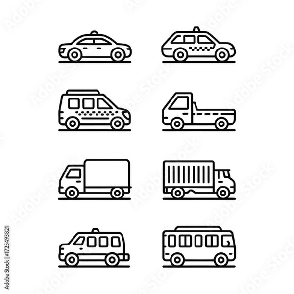 Obraz car service icons