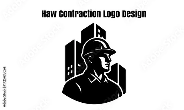 Fototapeta Contraction Logo Design