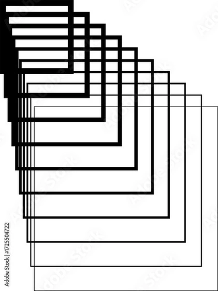 Fototapeta Square gradient line with blending. Technology concept