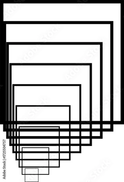 Fototapeta Square gradient line with blending. Technology concept
