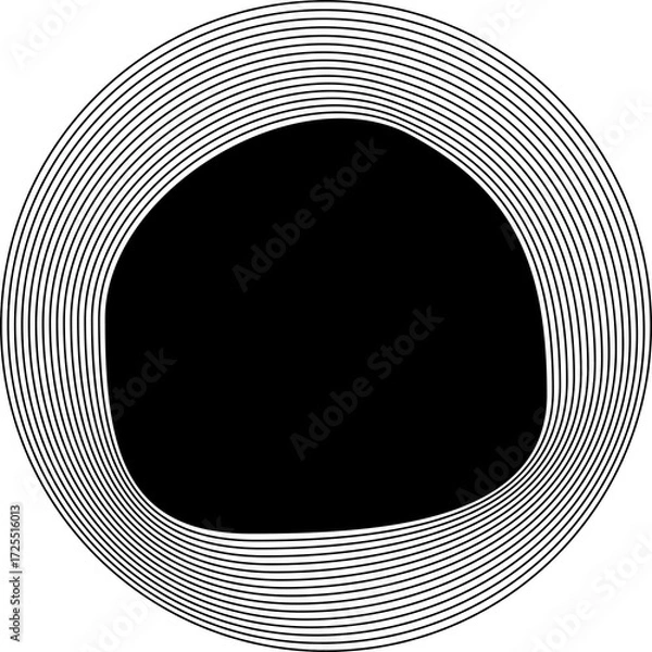 Fototapeta Circle frame emblem blend line for badges, banner, tag, logo