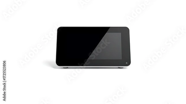 Fototapeta A sleek, minimalist modern communication device with a polished surface on a clean background.