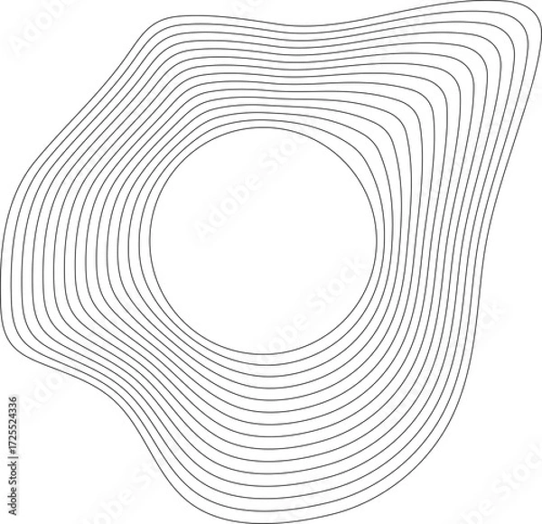 Fototapeta Circle white frame liquid overlapping blend for badges, logo, banner