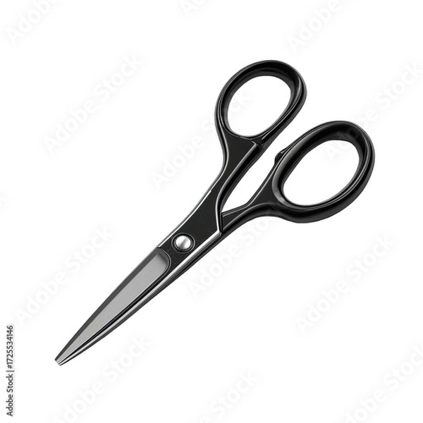 Fototapeta Black scissors, angled view