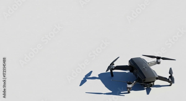 Fototapeta Vibrant Scene of Drone with Elegant Shadow in Bottom Corner
