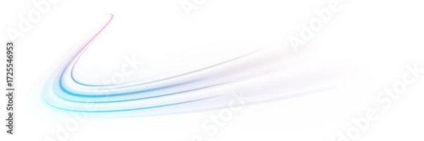 Fototapeta Neon rays vector abstract background png. Futuristic technological style. Abstract background with speed lines. Vector illustration. Futuristic. The light lines of the road are blue png 