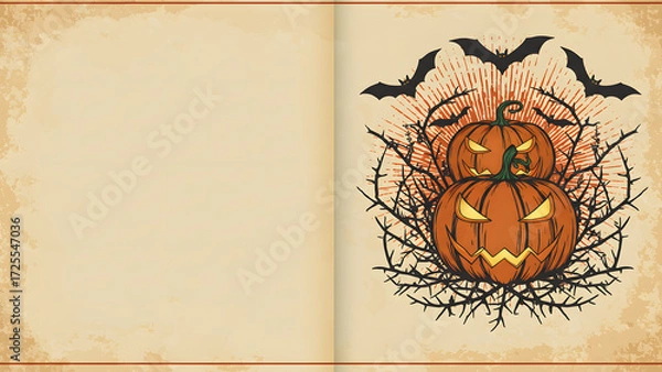 Fototapeta Halloween Pumpkin Illustration Background