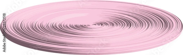 Fototapeta Swirling concentric circles feature vibrant red, soft yellow, and pastel pink hues