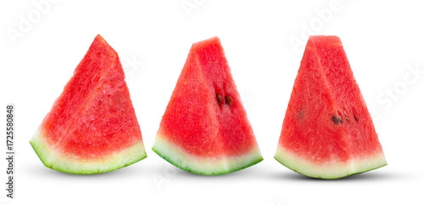 Fototapeta slice watermelon isolated on transparent png ( image from camera)