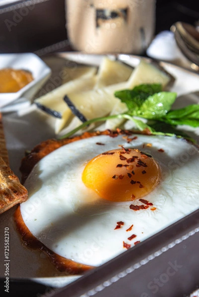 Obraz fried eggs with chess