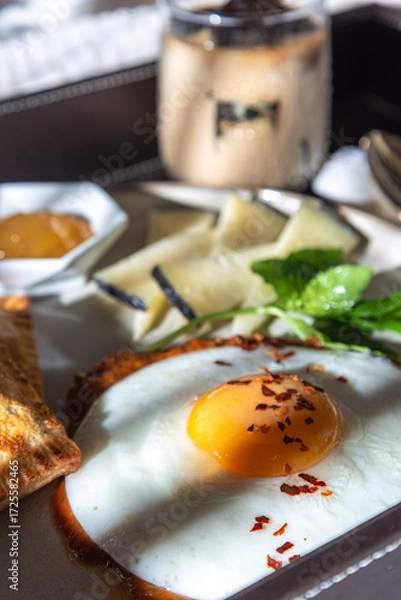 Obraz fried eggs with chess