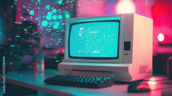 Obraz Retro computer desktop