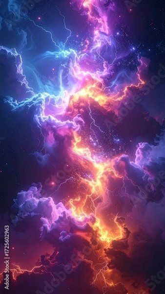 Fototapeta Abstract cosmic storm