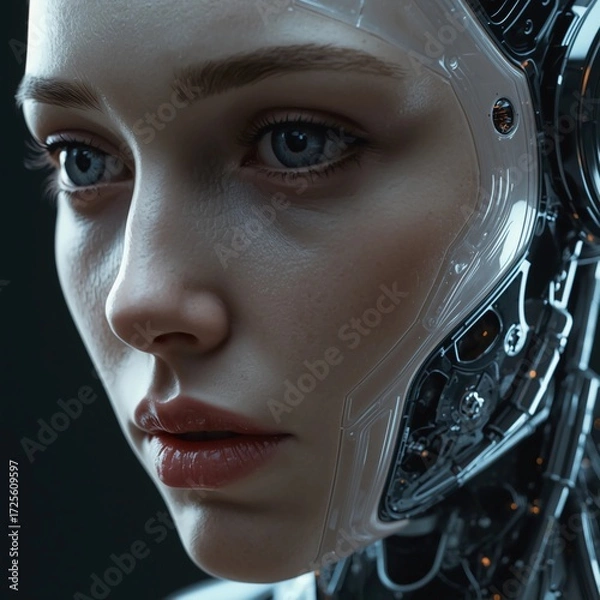 Obraz face showing subtle Generative AI