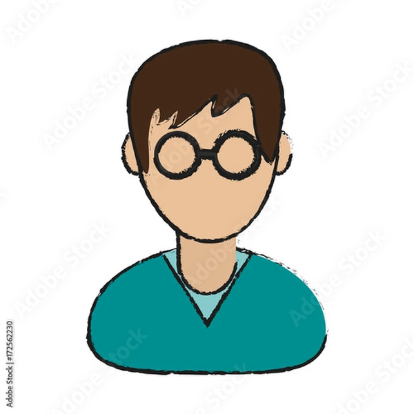 Fototapeta man avatar icon image vector illustration design