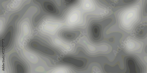 Fototapeta Abstract topographic map illustration showing a layered grayscale pattern with curved lines resembling terrain, ideal for graphic design