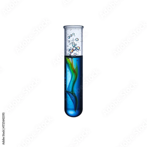 Obraz test tube with blue liquid