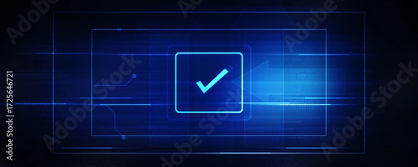 Fototapeta 2d illustration Checkbox Tick