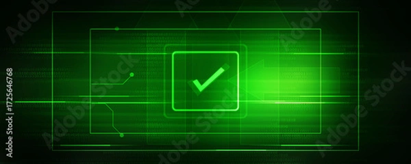 Fototapeta 2d illustration Checkbox Tick
