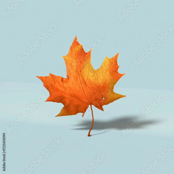 Fototapeta Autumn concept with dry autumn leaf