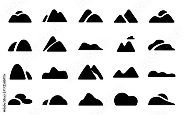 Obraz camping icons set