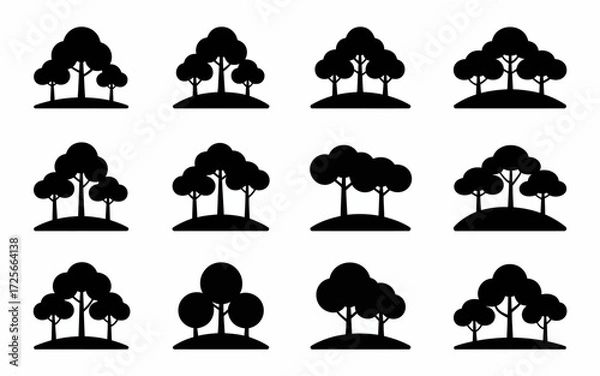 Obraz set of trees