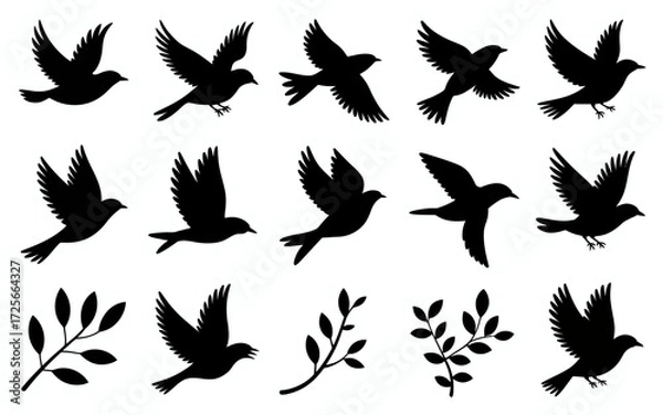 Obraz set of birds
