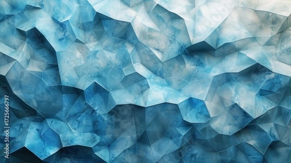 Fototapeta Abstract ice crystal formation with a geometric, textured surface.
