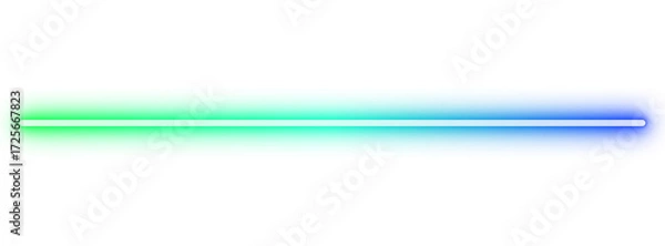 Fototapeta Glowing neon gradient line divider on transparent background for overlays and modern digital designs