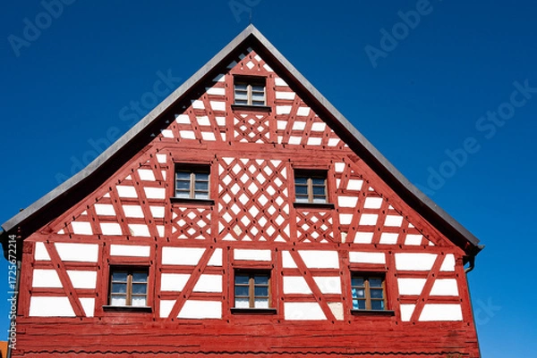 Fototapeta Wunderschönes Egerländer Fachwerkhaus