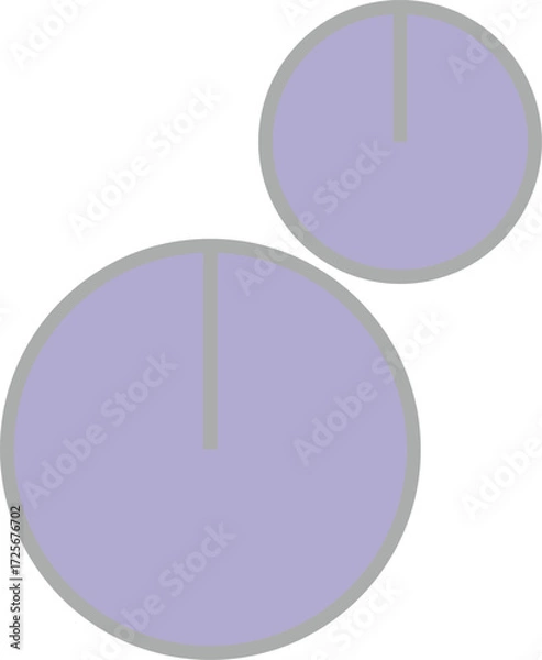 Fototapeta Yellow starburst with soft purple circles — modern design elements