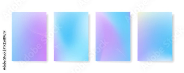 Fototapeta Blurred color gradient background, abstract blue pink purple grain gradation texture, vector soft violet texture blur abstract background