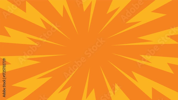 Fototapeta orange color background with abstract ray pattern